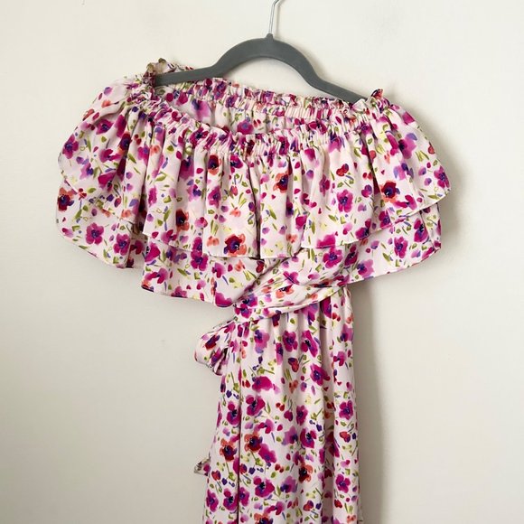 Misa Los Angeles Sabella Off Shoulder Tie Waist Midi Dress - Picture 8 of 12